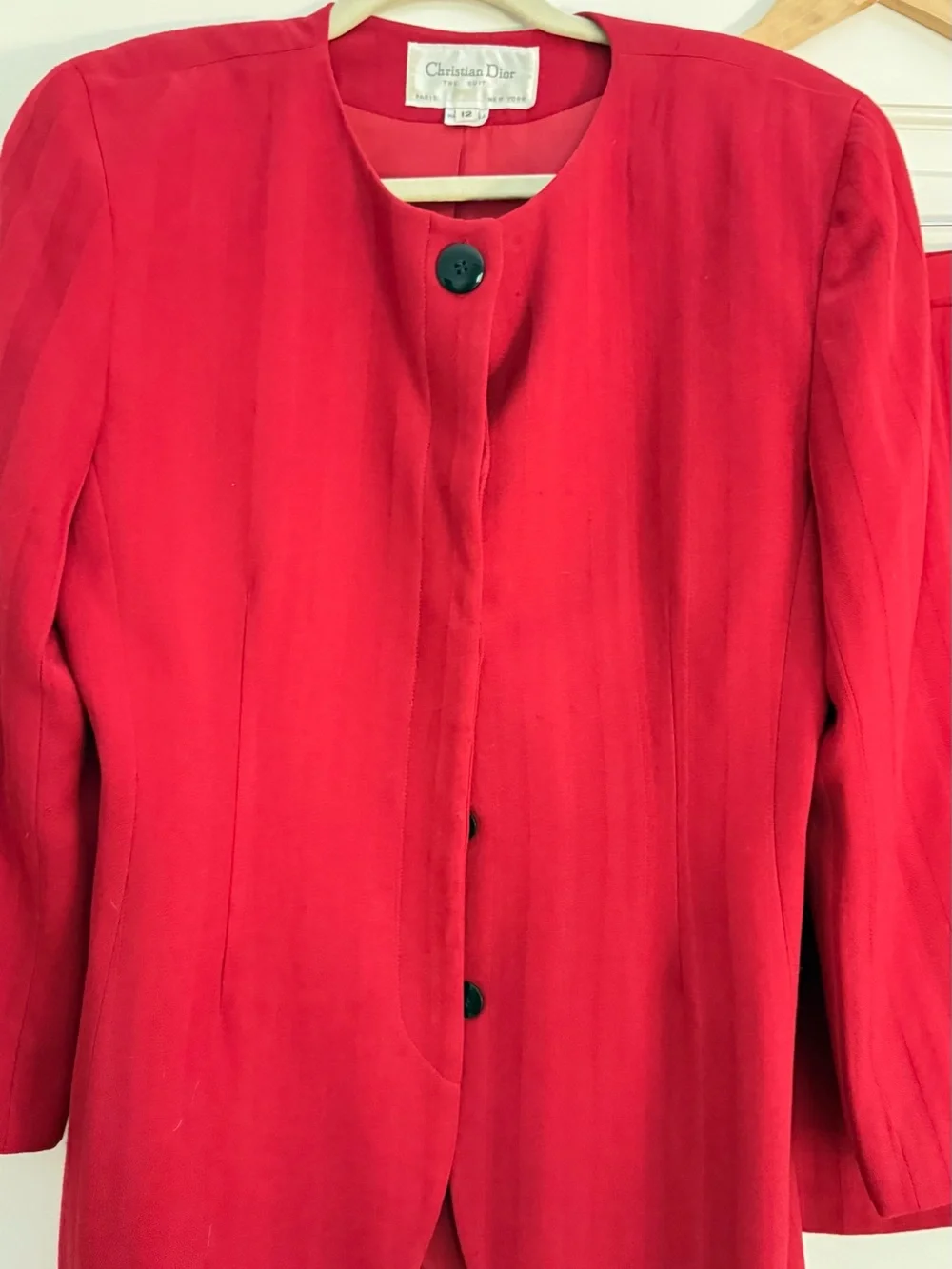 Dior Vintage Vibrant Red Suit Set